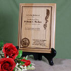 Personalized Military Memorial Wood Plaque